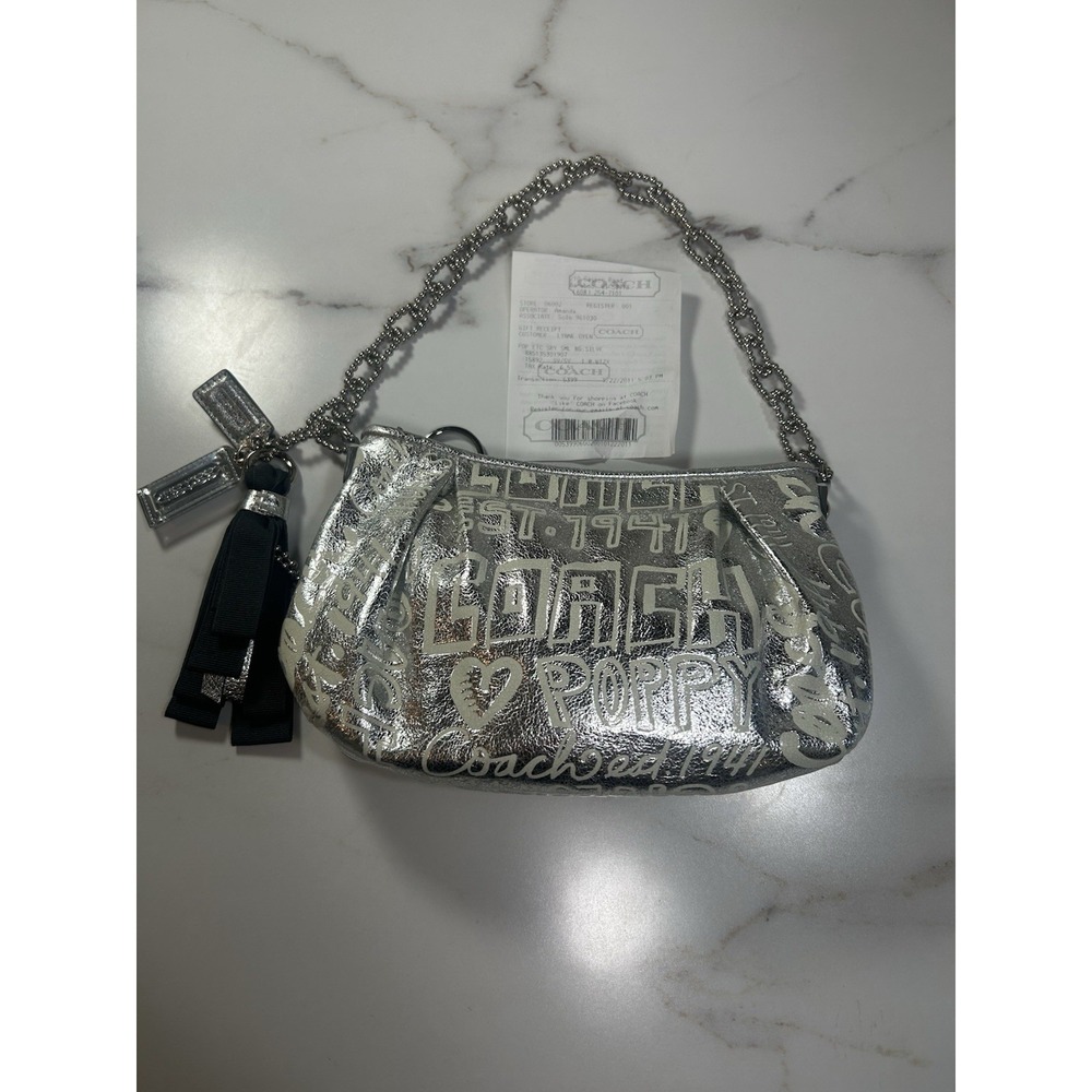 Coach Storypatch Limited Edition Silver Bag New With Tags
